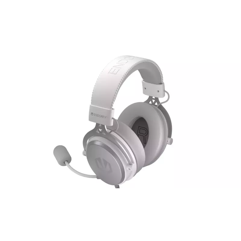 Auriculares con micrófono con cable ENDORFY VIRO Plus USB EY1A005, USB-A + conector jack de 3,5 mm, 7.1, micrófono desmontable, 20–20000 Hz, cable de 2,9 m, blancos (Onyx White)
