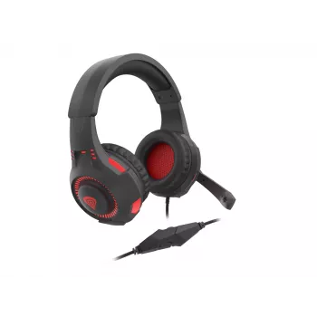 Auriculares con micrófono GENESIS Radon 210 gaming con cable diadema USB Type-A negro, rojo