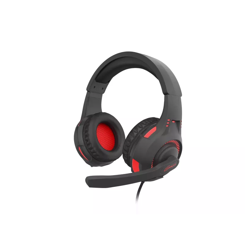 Auriculares con micrófono GENESIS Radon 210 gaming con cable diadema USB Type-A negro, rojo