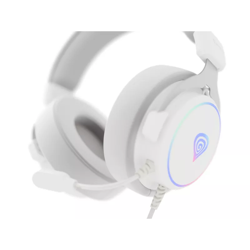 Auriculares con micrófono GENESIS Neon 764 gaming con cable diadema USB Type-A blanco