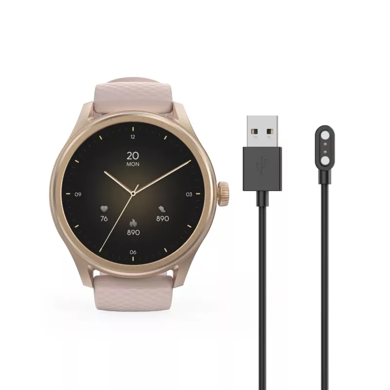 Smartwatch Hama 5010, monitorización del sueño, redondo, sumergible, 1,38 inch , rosa (00178616)
