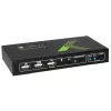 Conmutador KVM Techly 2x1 USB HDMI 4Kx2K IDATA KVM-HDMI2U negro