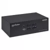 Conmutador KVM Manhattan 4 puertos 4K@30Hz USB-A audio mic