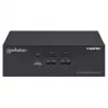 Conmutador KVM Manhattan 4 puertos 4K@30Hz USB-A audio mic