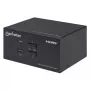 Conmutador KVM Manhattan 2 puertos 4K HDMI USB audio control de 2 ordenadores