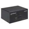 Conmutador KVM Manhattan 2 puertos 4K HDMI USB audio control de 2 ordenadores