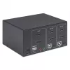 Conmutador KVM Manhattan 2 puertos 4K HDMI USB audio control de 2 ordenadores