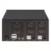 Conmutador KVM Manhattan 2 puertos 4K HDMI USB audio control de 2 ordenadores