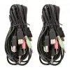 Conmutador KVM Manhattan 2 puertos 4K HDMI USB audio control de 2 ordenadores