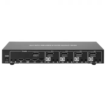 Conmutador KVM Techly IDATA DP-KVM4 montaje en rack negro