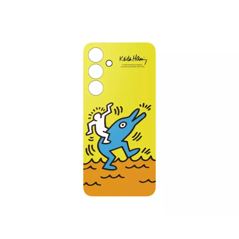 Funda Samsung Keith Haring Flipsuit Case para S24 FE Amarillo