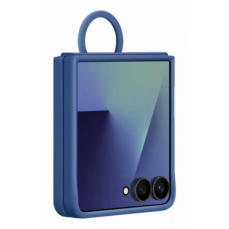 Samsung EF-PF766TNEGWW funda de silicona con anilla para Galaxy Z Flip7, azul