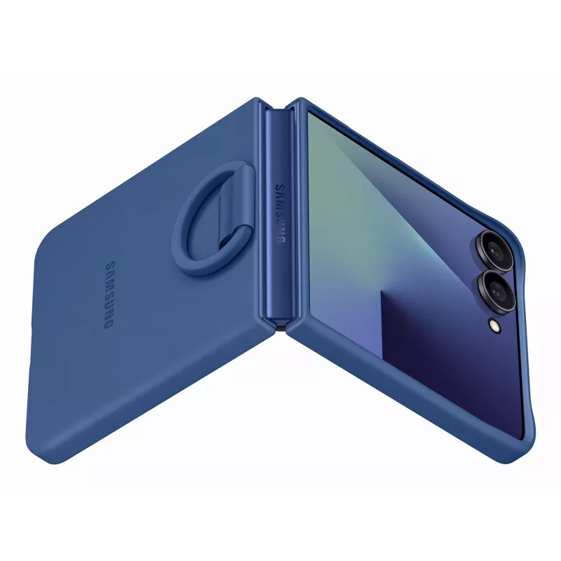 Samsung EF-PF766TNEGWW funda de silicona con anilla para Galaxy Z Flip7, azul