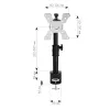 Techly ICA-LCD 500BK soporte de escritorio para monitor 13–30 pulgadas (76,2 cm), hasta 15 kg, VESA 75x75/100x100, negro