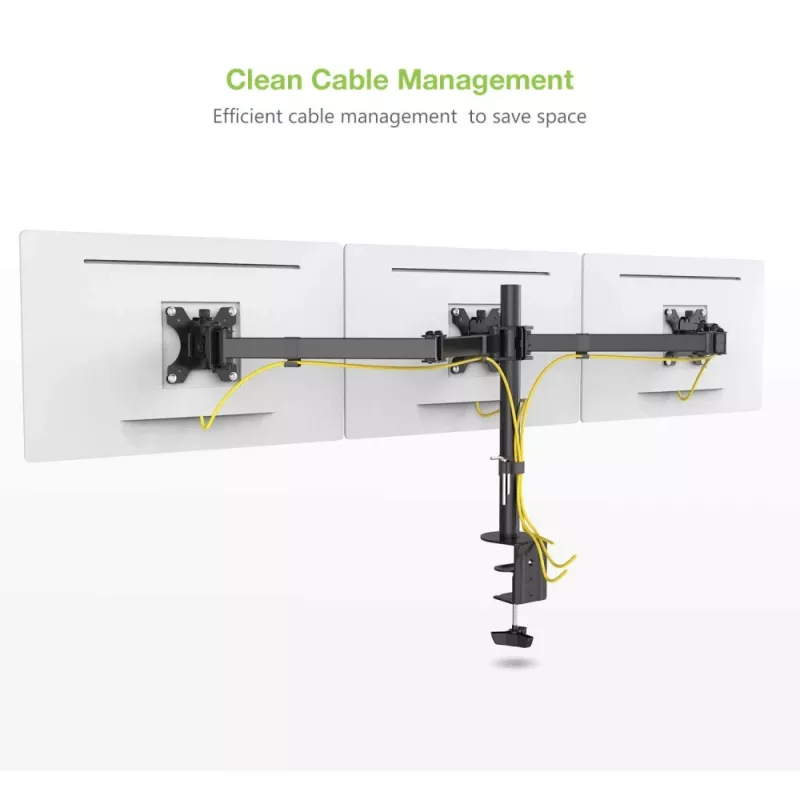 Soporte de sobremesa Techly para 3 monitores de 13-24
