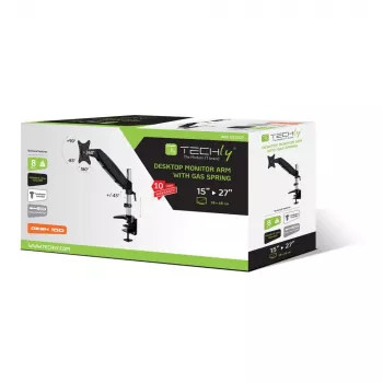 Soporte de escritorio Techly con pistón de gas para monitor de 15-27