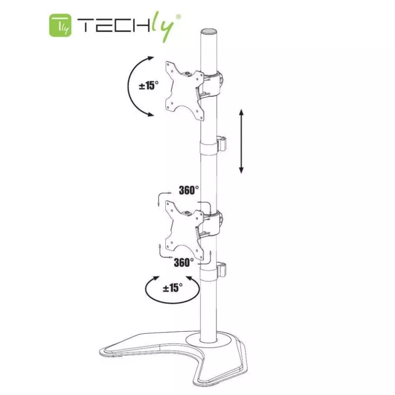 Soporte / pie para monitor Techly ICA-LCD 2520V 68.6 cm (27