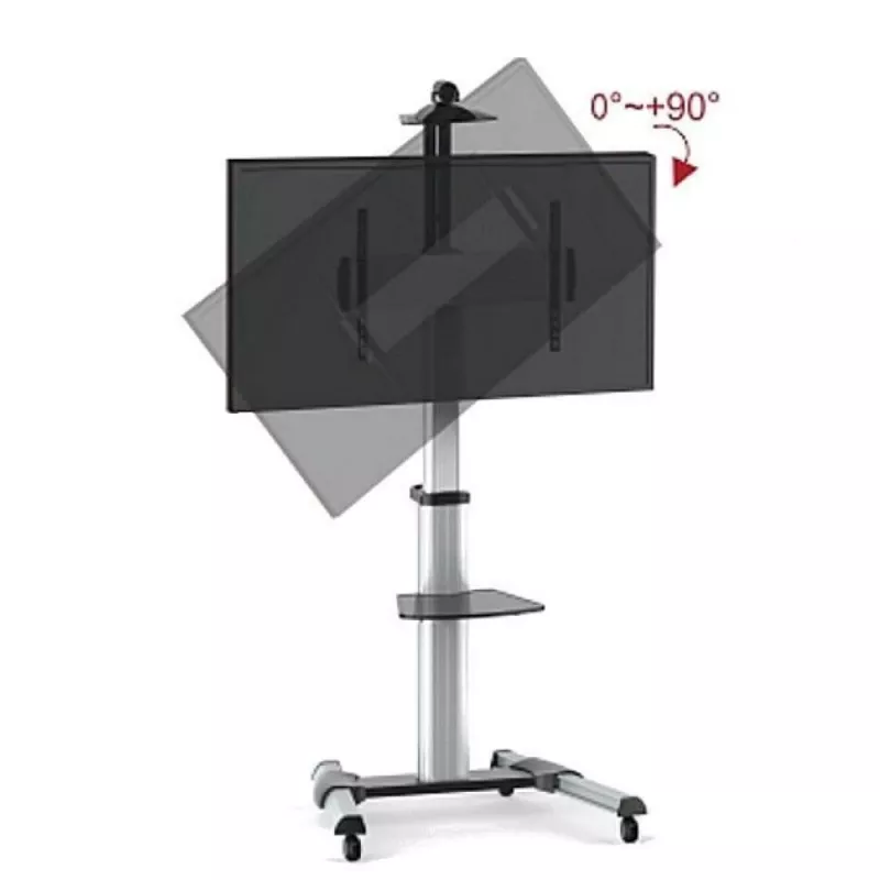 Soporte de suelo con ruedas Techly para LCD / LED / Plasma 37-70 con bandeja ICA-TR15