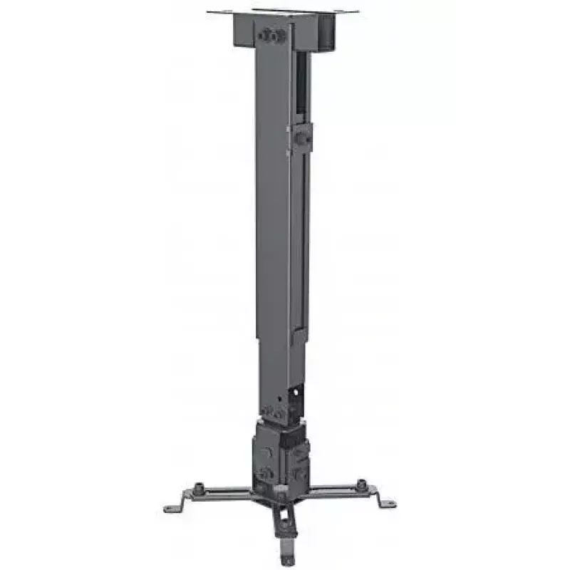 Soporte para proyector Manhattan, techo o pared, inclinable y orientable, rango de altura: 43-65 cm, máx. 20 kg, negro, garantía de por vida