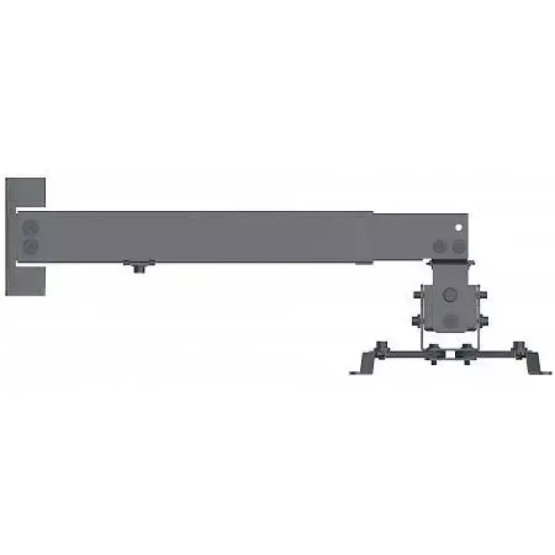 Soporte para proyector Manhattan, techo o pared, inclinable y orientable, rango de altura: 43-65 cm, máx. 20 kg, negro, garantía de por vida