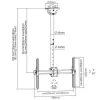 Soporte de techo telescópico universal Techly para TV LED LCD de 37-70 ICA-CPLB 946S
