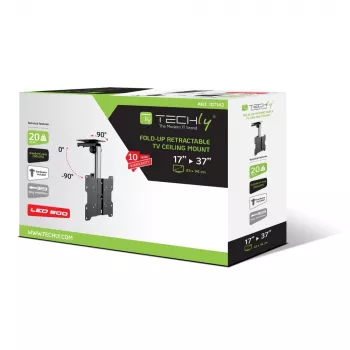 Soporte de techo plegable retráctil Techly para TV LED/LCD de 17