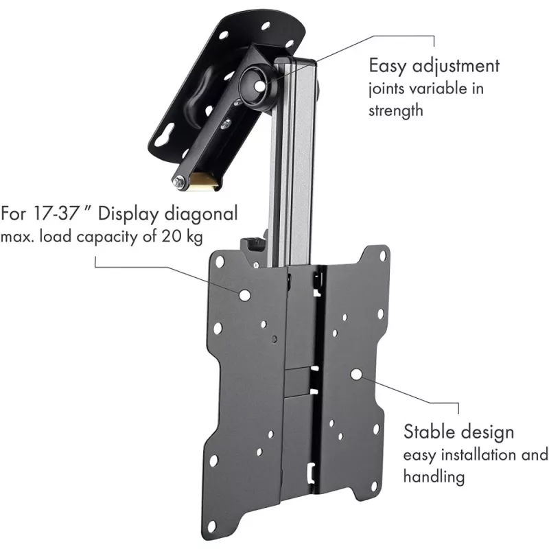 Soporte de techo plegable retráctil Techly para TV LED/LCD de 17