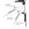 Soporte de techo plegable retráctil Techly para TV LED/LCD de 17