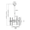 Soporte de techo telescópico universal Techly para 2 TV LED LCD de 32-55