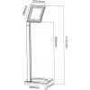 Techly ICA-TBL 1501 soporte de seguridad de suelo para tablets 9,7–10,1 pulgadas (25,6 cm), aluminio, VESA 75x75, plata