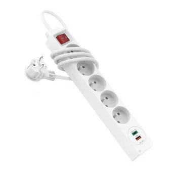 Hama 44133758 alargador de corriente 1,4 m 5 tomas AC interior blanco