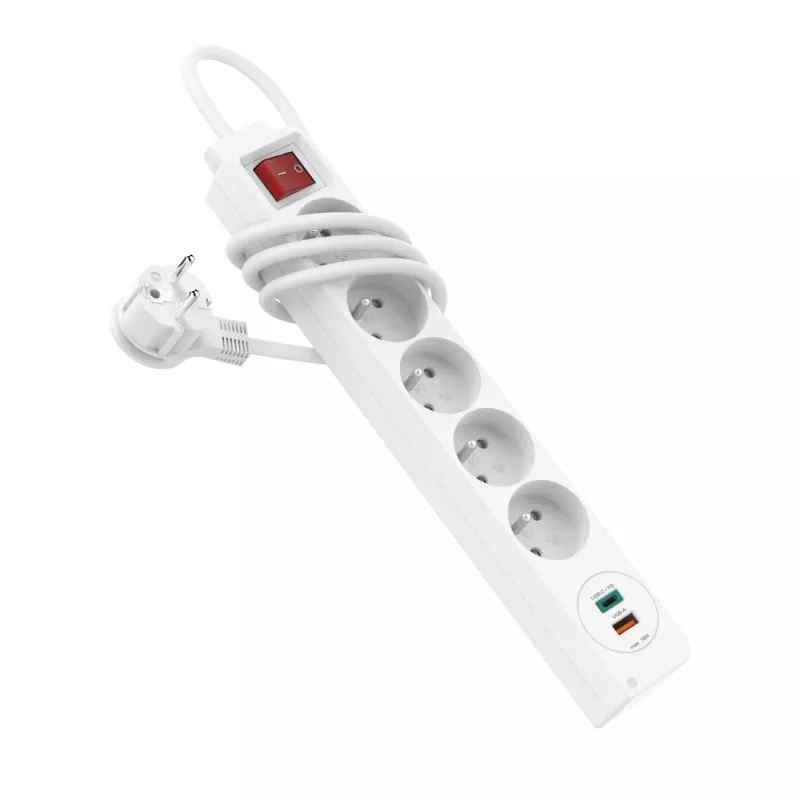 Hama 44133758 alargador de corriente 1,4 m 5 tomas AC interior blanco