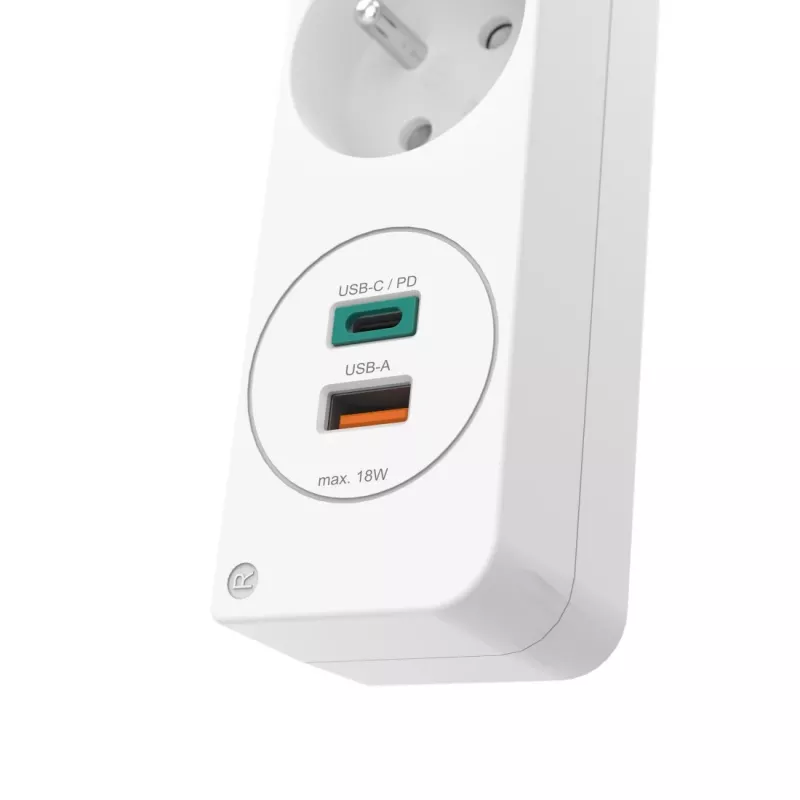 Hama 44133758 alargador de corriente 1,4 m 5 tomas AC interior blanco