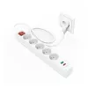 Hama 44133758 alargador de corriente 1,4 m 5 tomas AC interior blanco