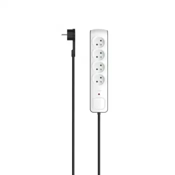 Hama P2223761 alargador de corriente 1,5 m 4 salidas AC interior negro, blanco