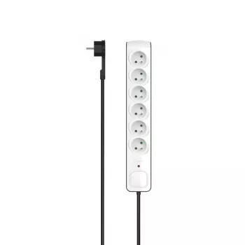 Hama P2223764 alargador 3 m 6 tomas AC interior negro, blanco