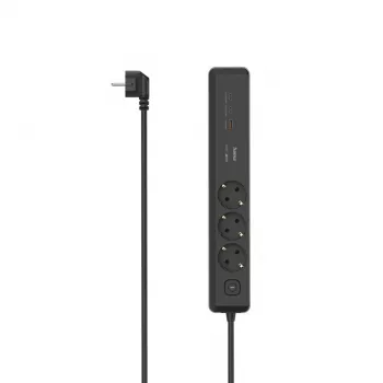 Hama 00223192 alargador 1,4 m 3 tomas AC interior negro, gris