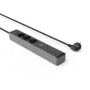 Hama 00223192 alargador 1,4 m 3 tomas AC interior negro, gris
