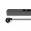 Hama 00223192 alargador 1,4 m 3 tomas AC interior negro, gris