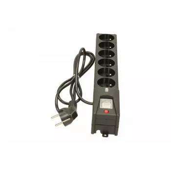 Protector de sobretensión lestar LX 610 G-A – 6 salidas AC, IEC 320, cable 1,5 m, 155 J, 230 V, negro