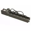 Lestar LX 610 G-A regleta protectora contra sobretensiones, 6 tomas, cable de 1,5 m, 155 J, 230 V, 10 A, con interruptor, negra