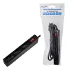 Alargador de corriente LogiLink LPS230B 1,5 m 3 tomas schuko negro