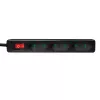 Alargador de corriente LogiLink LPS230B 1,5 m 3 tomas schuko negro