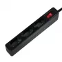 Alargador de corriente LogiLink LPS230B 1,5 m 3 tomas schuko negro