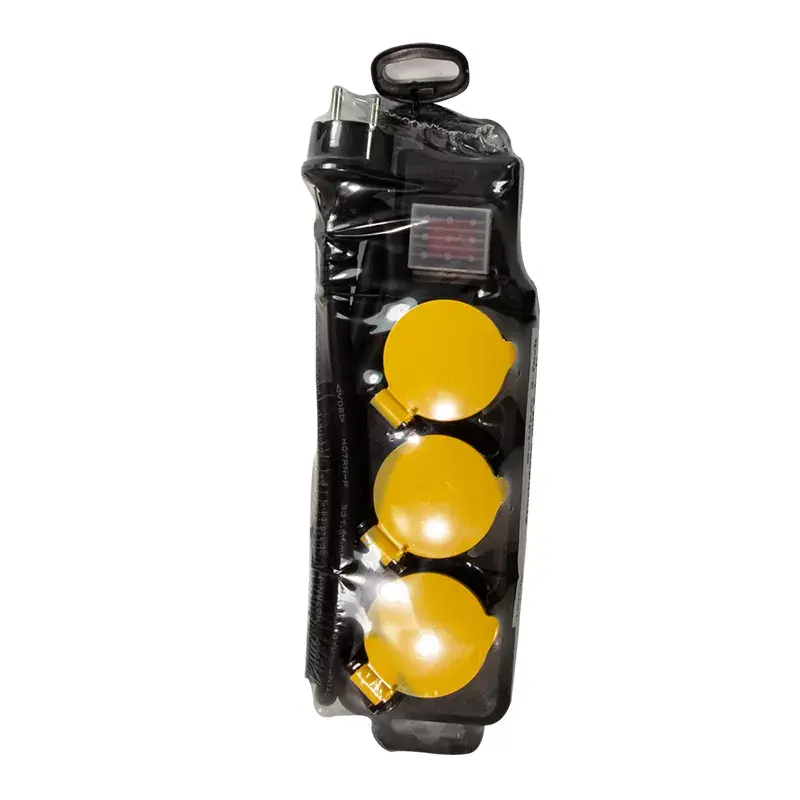 Alargador de corriente LogiLink LPS253 1.5 m 3 tomas AC exterior negro amarillo