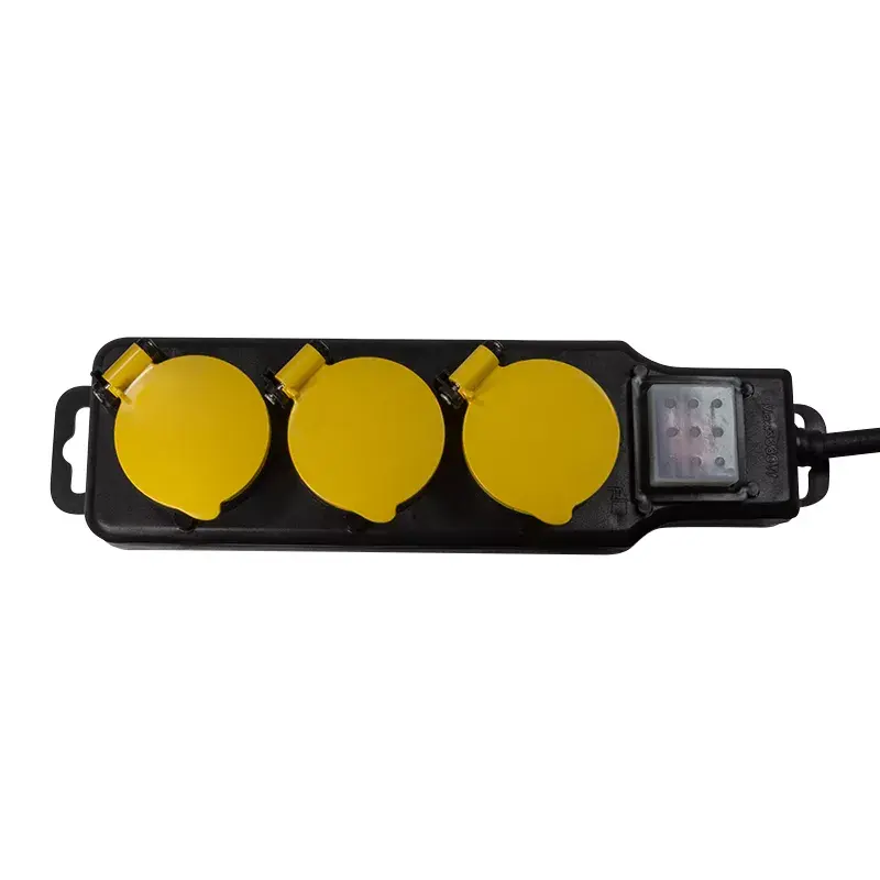 Alargador de corriente LogiLink LPS253 1.5 m 3 tomas AC exterior negro amarillo