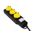Alargador de corriente LogiLink LPS253 1.5 m 3 tomas AC exterior negro amarillo