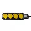 Alargador de corriente LogiLink LPS254 1,5 m 4 tomas AC exterior negro amarillo
