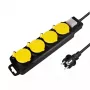 Alargador de corriente LogiLink LPS254 1,5 m 4 tomas AC exterior negro amarillo
