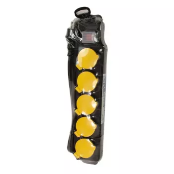 Alargador de corriente LogiLink LPS255 1,5 m 5 tomas AC exterior negro amarillo